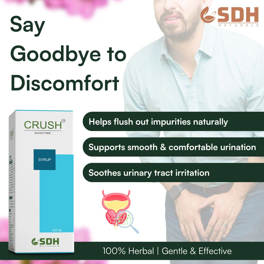Crush Syrup Ayurvedic Support for Urinary Tract Health |Regulates Urinary PH| Promotes relief from UTI Pain, Burning sensation|Regularizes the urine flow| Enriched with Ikshmool, Gokhru, Varun Chhal & Punarnava - Image 3