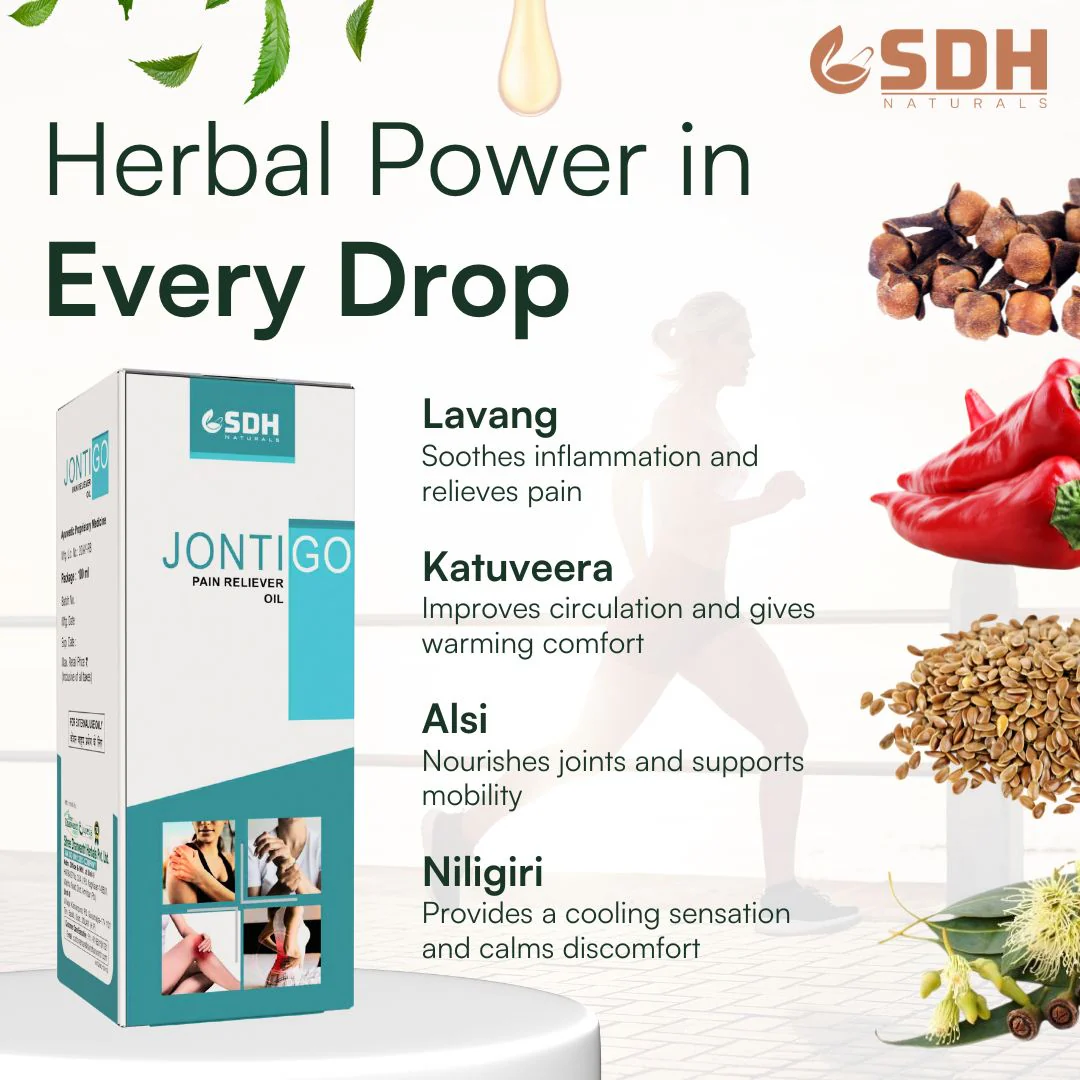Jontigo Oil | Ayurvedic Oil for Joint & Muscle Comfort | With Lavang, Katuveera, Alsi, Nilgiri & Sarala - Image 3